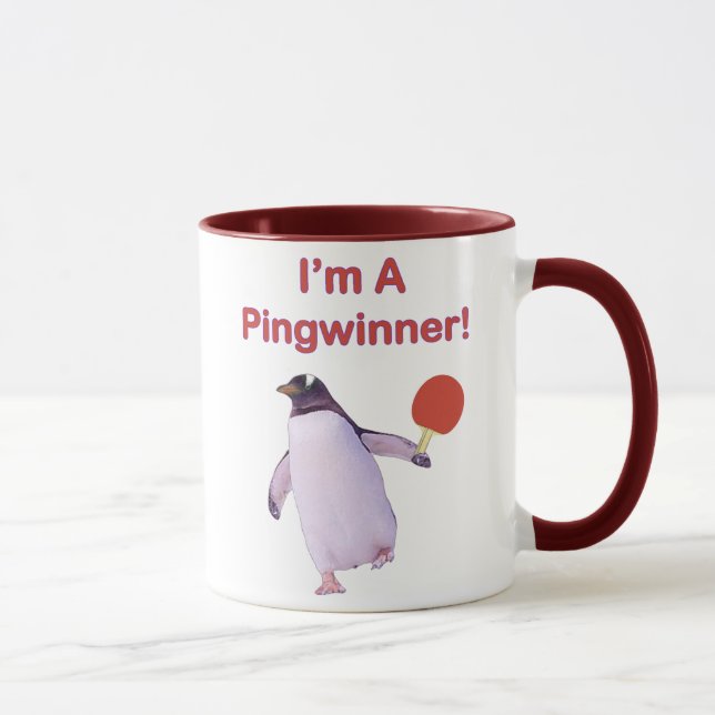 Caneca Sibilo Pong do pinguim de Pingwinner (Direita)