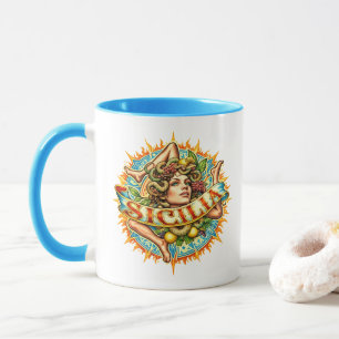 Caneca Sicilia Trinacria Sol