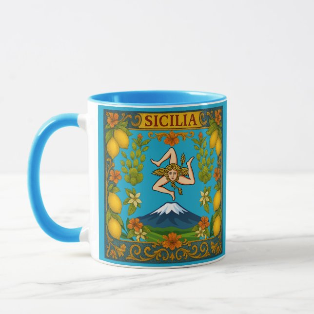 Caneca Sicilian Trinacria Design  (Esquerda)
