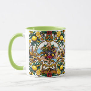 Caneca Sicilian Trinacria Design