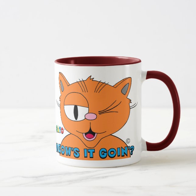 Caneca Significa Que Vai? Cartoon Cat Señor Gato (Direita)