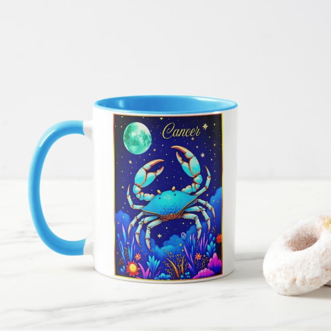 Caneca Signo Zodiacal de Câncer (Com Donut)