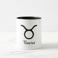Signo Zodiacal de Touro em Fundo Branco
