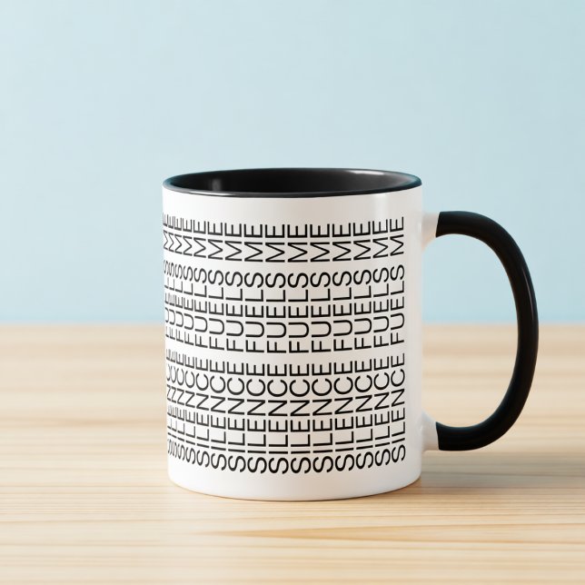 Caneca Silence Fuels Me Hidden Message Introvert Mug (Criador carregado)