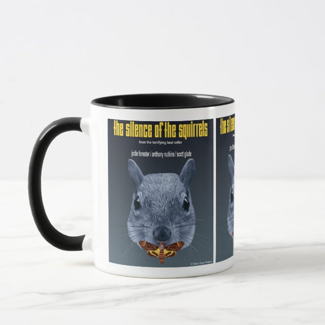 Caneca Silêncio dos Esquilos - uma Paródia (Esquerda)
