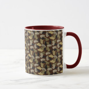 Caneca Silhouette Animal Camouflage Brown