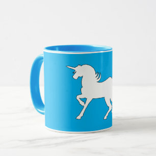 Caneca Silhouette Branco Unicorn