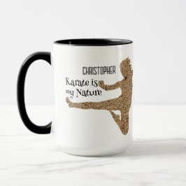 Caneca Silhouette de Karate Personalizado pelas Artes Mar