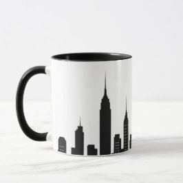 Caneca Silhouette noir de building