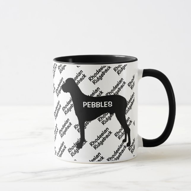 Caneca Silhouette Ridgeback Ridgeback PERSONALIZADA (Direita)