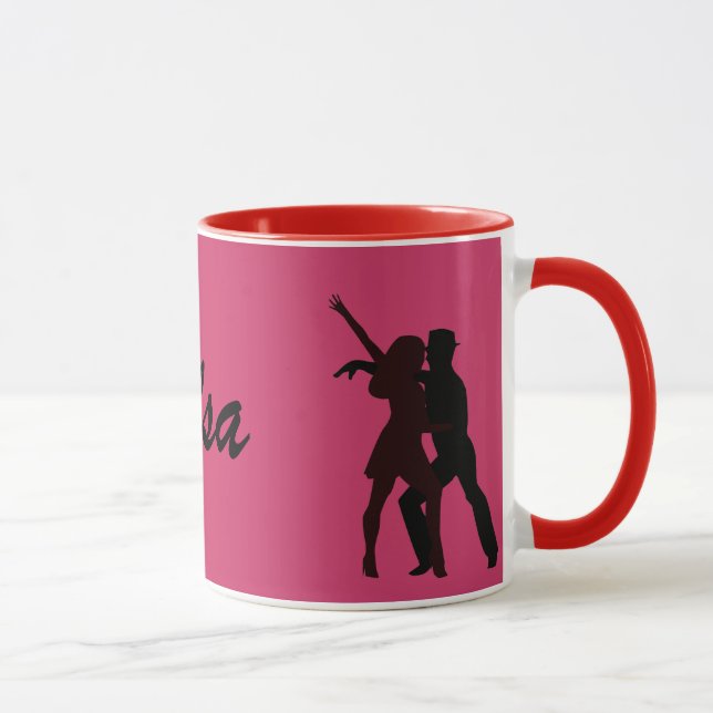 Caneca Silhueta de dançarinos da salsa (Direita)