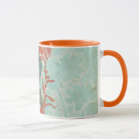 Silhueta de Flores Vermelhas em Fundo Teal