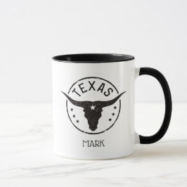 Caneca Silhueta de Longhorn Texas