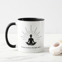 Silhueta de Meditação Radiante