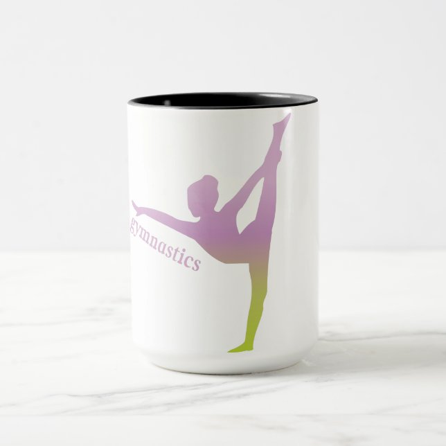 Caneca Silhueta de Na moda Girly Colorido da Gymnastics G (Centro)