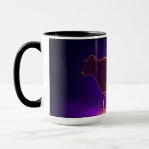 Caneca Silhueta de Vaca Divina Govardhan Puja Espiritua