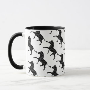 Caneca Silhueta do impressão do preto e das cinzas da