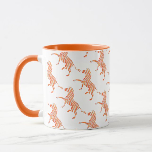 Caneca Silhueta Laranja e Branca de Zebra (Esquerda)