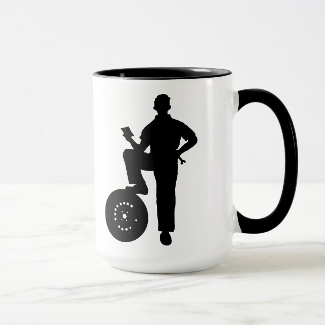 Caneca Silhueta Preta de Adição de Mug Mecânico (Direita)