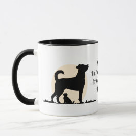 Caneca Silhueta russa de mamãe e Pup com Bond Emocional