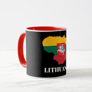 Caneca Silhuette e bandeira da Lituânia