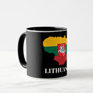 Caneca Silhuette e bandeira da Lituânia