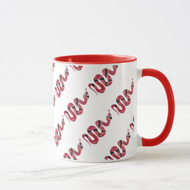 Caneca Silhuettes cobra preto e vermelho (Direita)