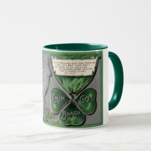 Caneca Silver Harp, Rua, Dia de Patrick, Shamrock