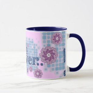 Caneca sim, seja o que for... denim azul e cor-de-rosa ca