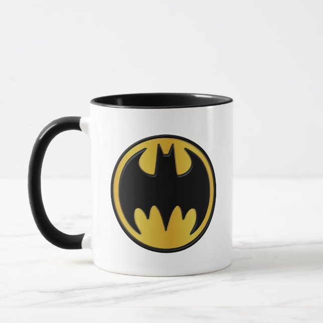 Caneca Símbolo Batman | Logotipo redondo clássico (Esquerda)