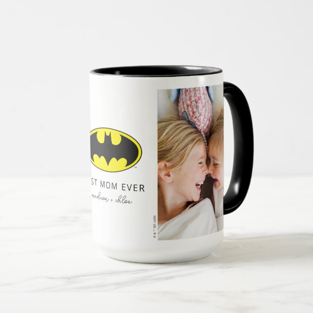Caneca Símbolo Batman | Melhor Foto da Mãe (Frente Esquerda)