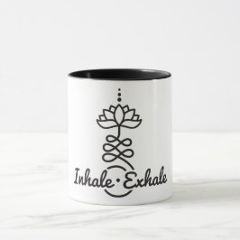 Caneca Símbolo budista Lotus Unalome/ Inalar Exalar