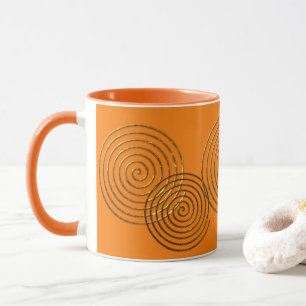 Caneca Símbolo Céltico Espiral - metálico dourado