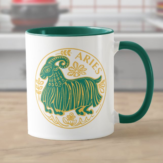 Caneca Símbolo de Aries do Zodíaco (Criador carregado)