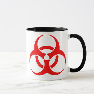 Caneca Símbolo de Biohazard Vermelho