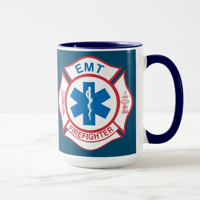 Caneca Símbolo de bombeiro EMT (Direita)