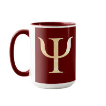 Símbolo de Ciência da Psicologia Maroon Red Mug