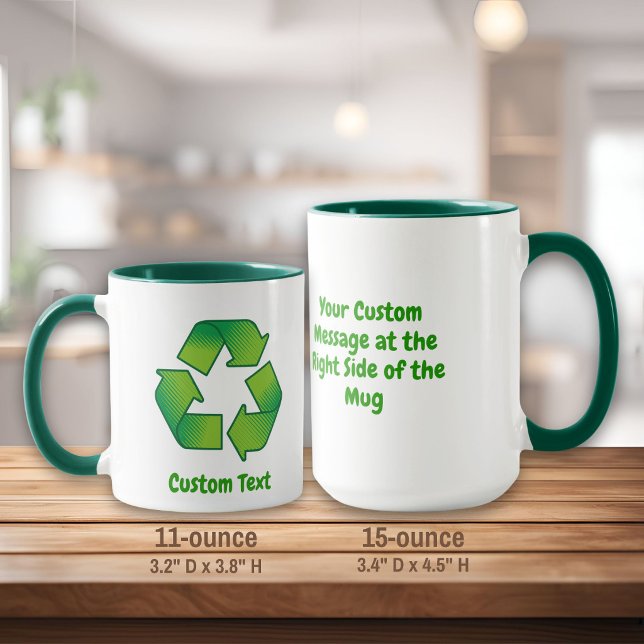 Caneca Símbolo de reciclagem (Criador carregado)