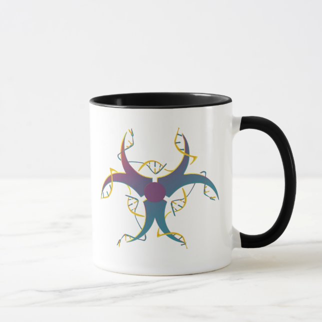 Caneca Símbolo de Risco Biológico de Splicing Gene (Direita)