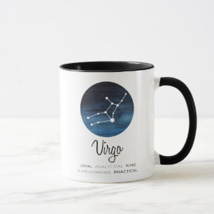 Caneca Símbolo de Virgem, Constelação, Café Zodiac
