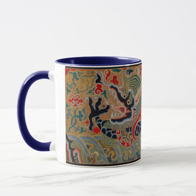Caneca Símbolo Dragão Chinês Antiquado Asiático (Esquerda)