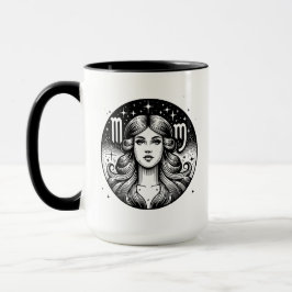 Caneca Símbolo e Traços do Símbolo Horoscópio Virgo