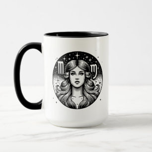 Caneca Símbolo e Traços do Símbolo Horoscópio Virgo