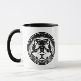 Caneca Símbolo Horoscópio Gemini Símbolo e Traços
