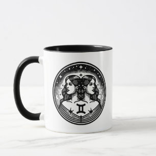Caneca Símbolo Horoscópio Gemini Símbolo e Traços