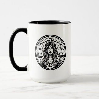 Caneca Símbolo Horoscópio Libra Símbolo e Traços