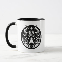Caneca Símbolo Horoscópio Taurus Símbolo e Traços
