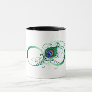 Caneca Símbolo Infinito com Pavão