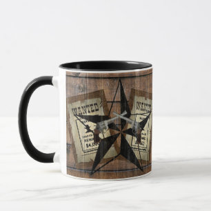 Caneca Símbolo Russo Texas Star Western Dual Pistols