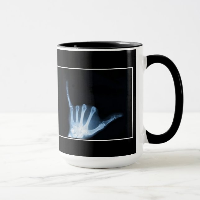 Caneca Símbolo Shaka X-Ray (Hang Loose) (Direita)